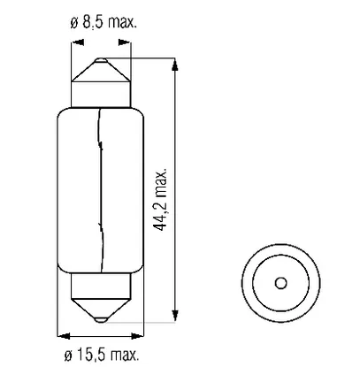 lâmpada 24 V -18w Tubular
