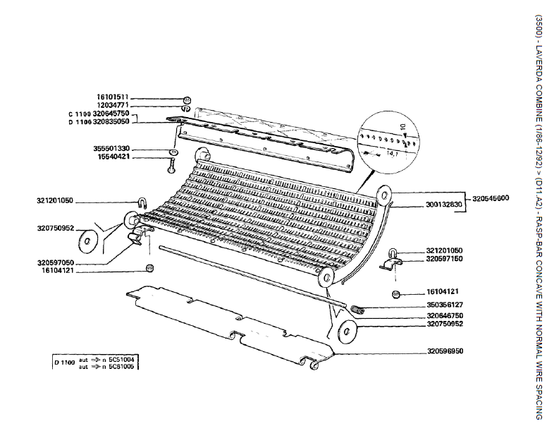 19. CONCAVE DE RASP-BAR COM ESPAÇO NORMAL DE FIO