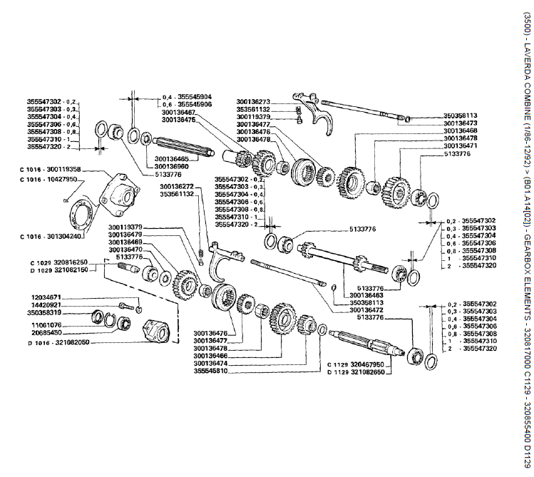 15.GEARBOX ELEMENTS - 320817000 C1129 - 320855400 D1129