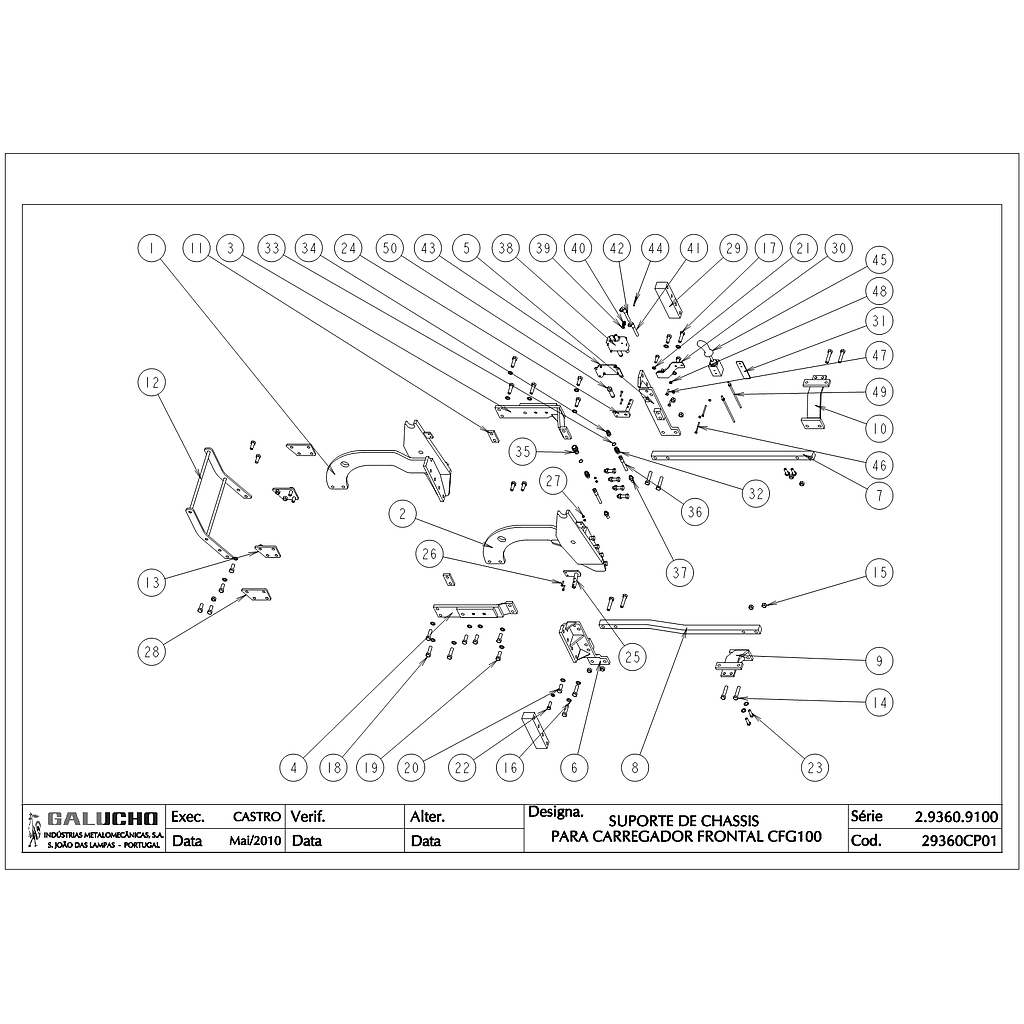 01. SUPORTE DE CHASSIS - CFG100