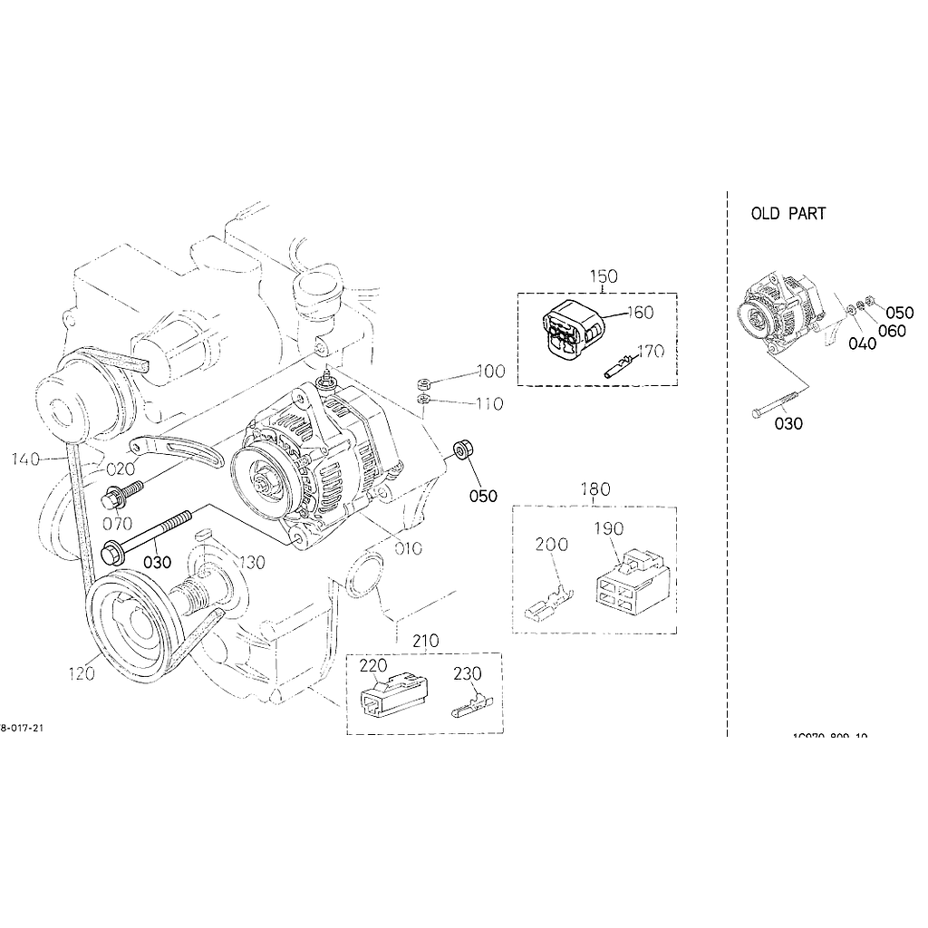 Alternador e polie 0402