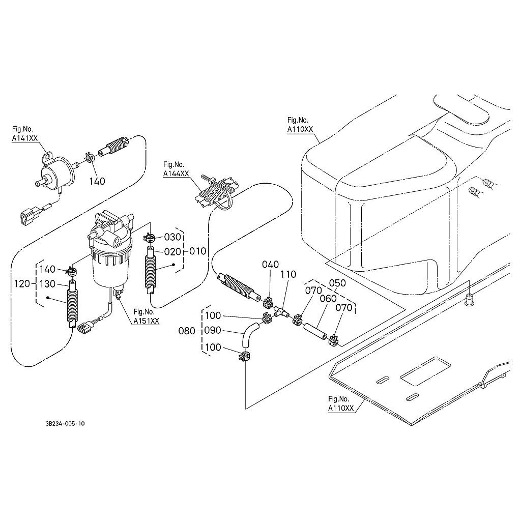 TUBO COMBUSTIVEL (SEPARADOR) A14200