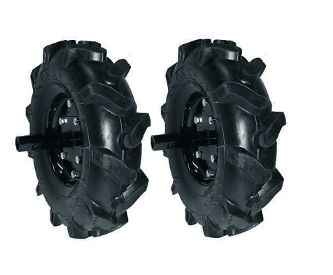 Rodas pneumaticas (par) motoenxada 4.00-8 c/ eixos fixos 23mm