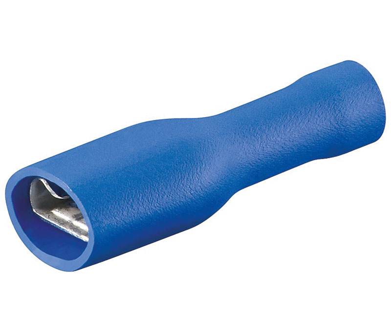 Terminal fêmea plana isolado