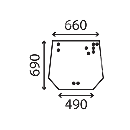 Vidro Traseiro Kubota